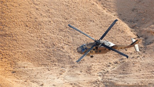 IDF Helicopter - Black Hawk - in flight photo