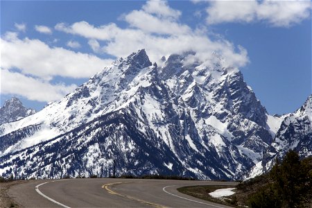 Views Along the Teton Park Road in Spring