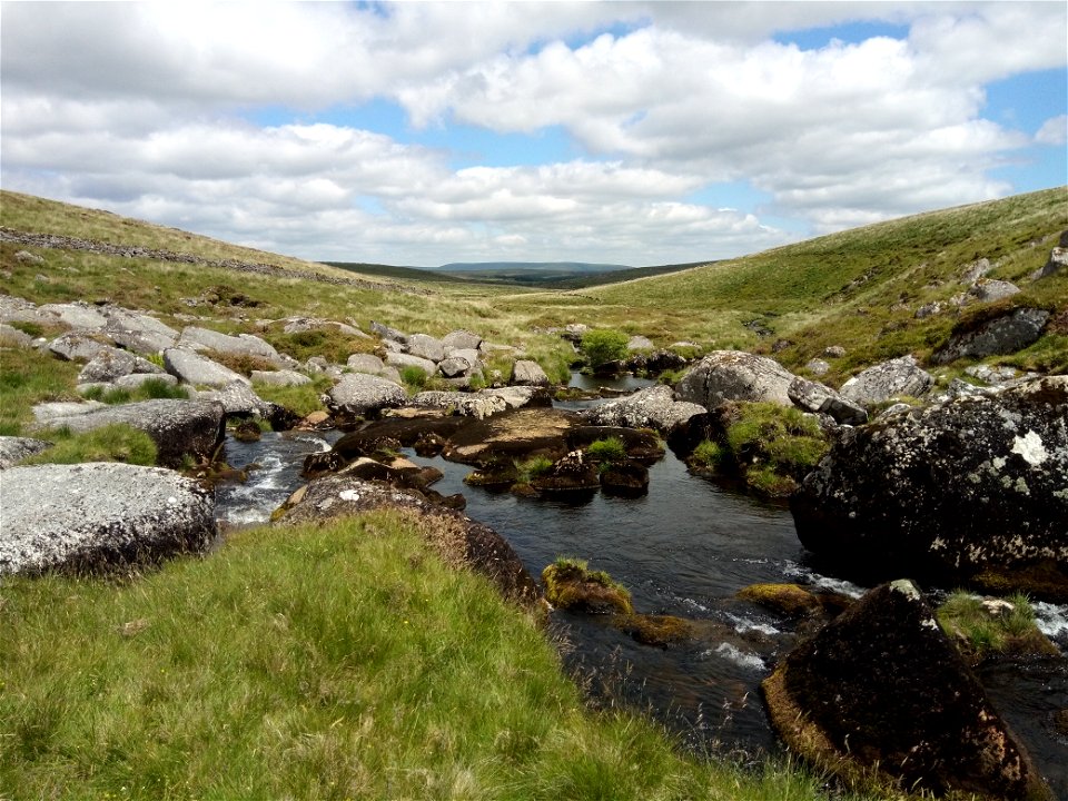 Dartmoor, Whiteworks / Fox Tor Mires ,  Hexworthy Dam in distance