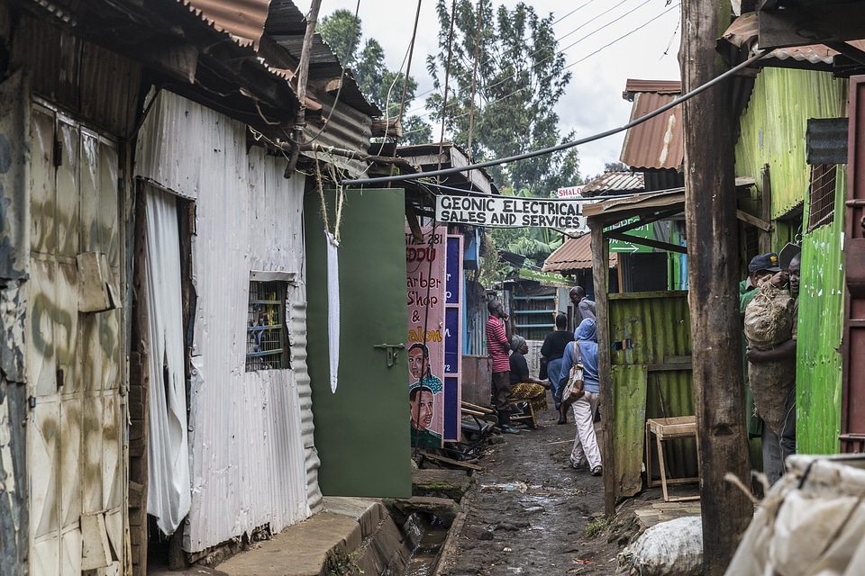 Ghetto village sheeting house