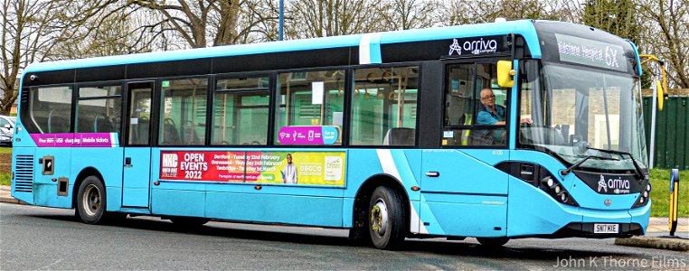 SN17MXE These buses are a pain to get around the Maidstone Hospital roundabout. The driver going for the minimal full right hand lock. The bus only just makes the turn.