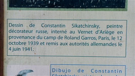 Cimetière du Camp du Vernet : Dessin de Constantin Sikatchinsky