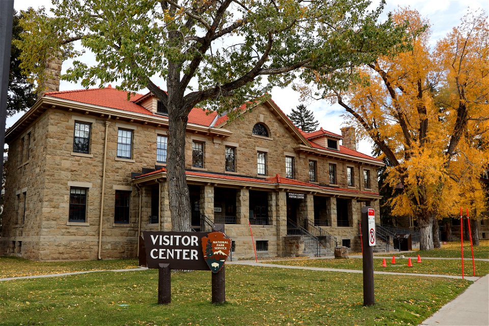 Albright Visitor Center in fall (1) photo