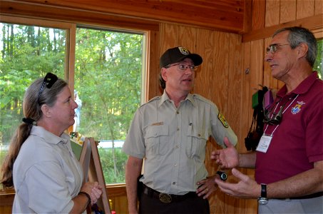 Chatting with staff photo