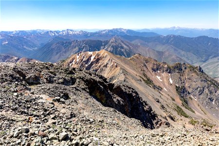 Custer-Gallatin National Forest, Emigrant Peak Trail: summit view looking south photo