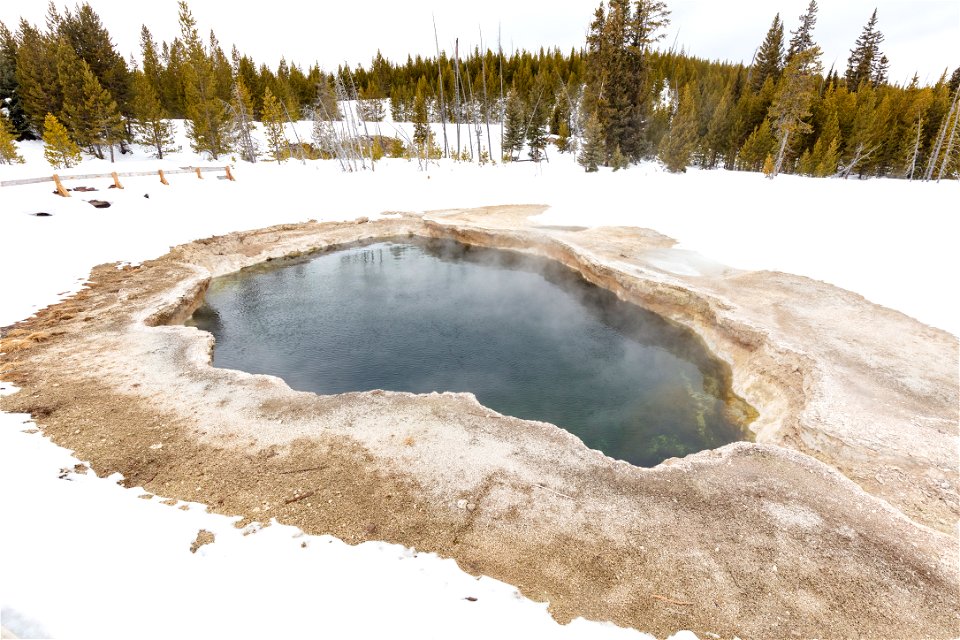 Low water levels at Abyss Pool