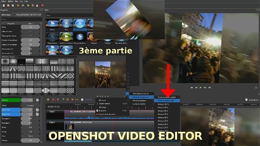 Tuto OpenShot Video Editor (3ème partie) Effets et images clés photo