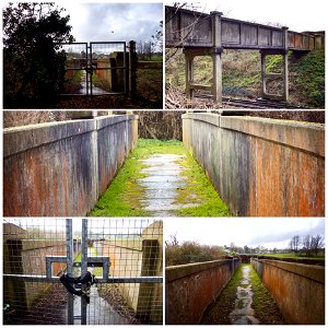 Disused Railway Footbridge Maidstone. Millennium Park to Allington
