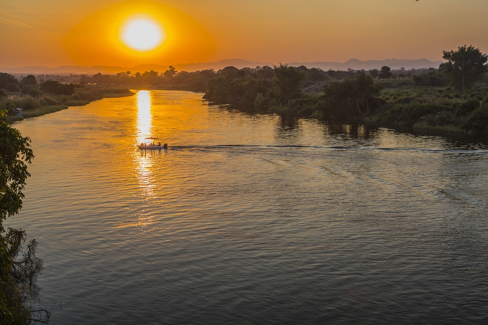 Landscape boat people
