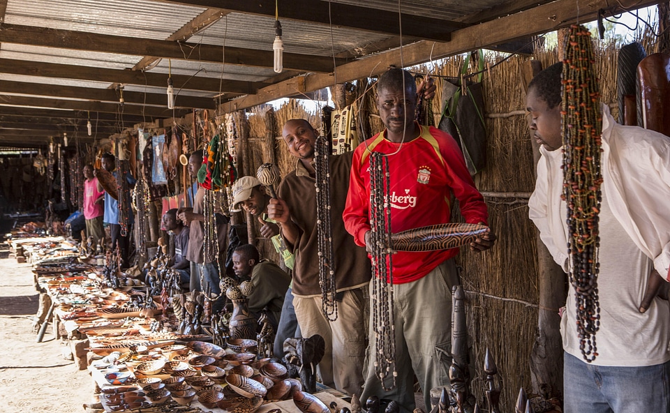 People trading craft
