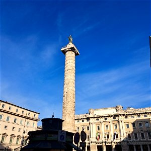 Column of Marcus Aureliusby Palazzo Chigi Rome Italy