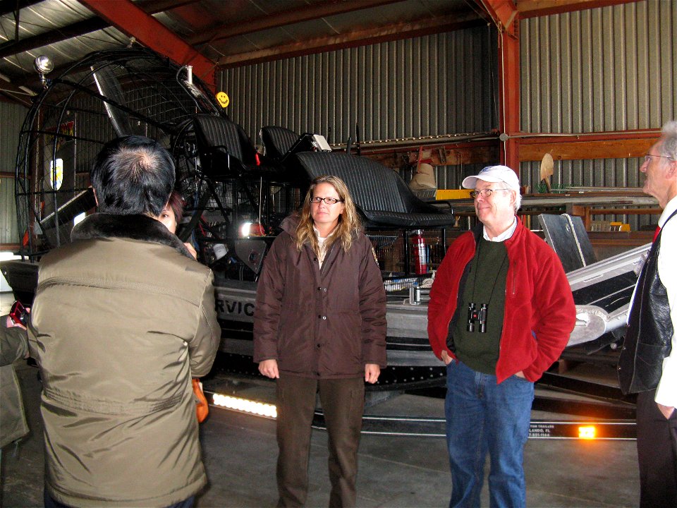 Wendy Woyczik and Tom Worthington with airboat