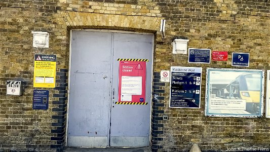 Maidstone West Railway Station. Sign overload.