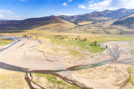 Yellowstone flood event 2022: Lamar River and Lamar Valley (September 1) photo