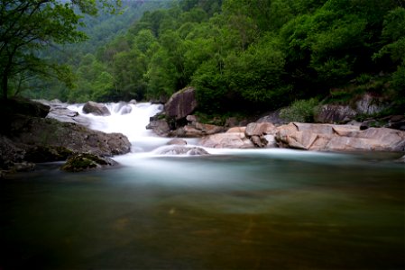 Mountain river scene photo