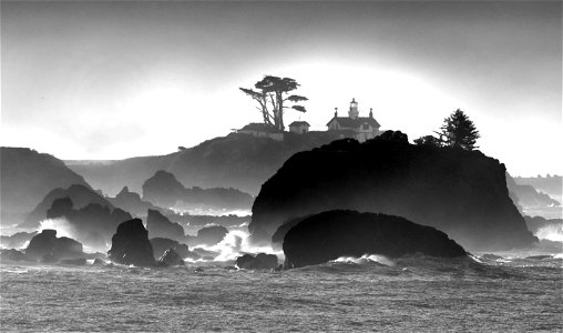 BATTERY LIGHTHOUSE FROM POINT ST GEORGE, Crescent City, CA