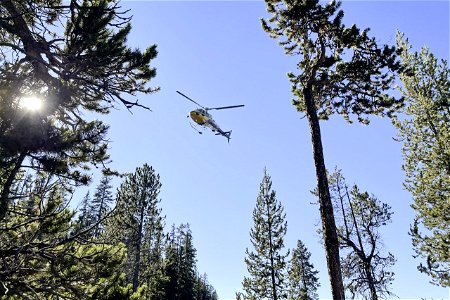 Shoshone Lake search and rescue operations (2): Grand Teton National Park interagency helicopter