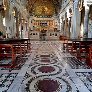 Nave Basilica of St Clement Rome Italy