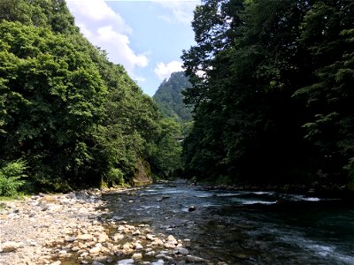 Nippara River in Hikawa, Okutama-machi