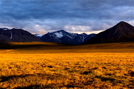 Midnight sun in the Brooks Range