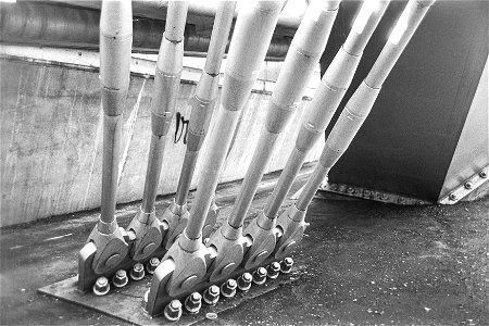 Cable anchorage for millenium bridge. photo