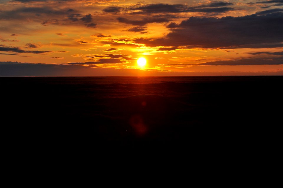 Sunset on the coast of alaska