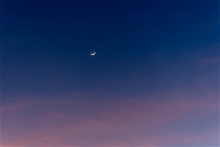 Jupiter, Venus, and the Crescent Moon on 2-22-23