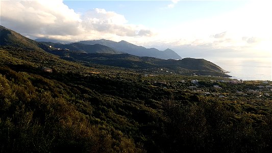 Côte Ouest du Cap Corse vue de Cannelle, Centuri