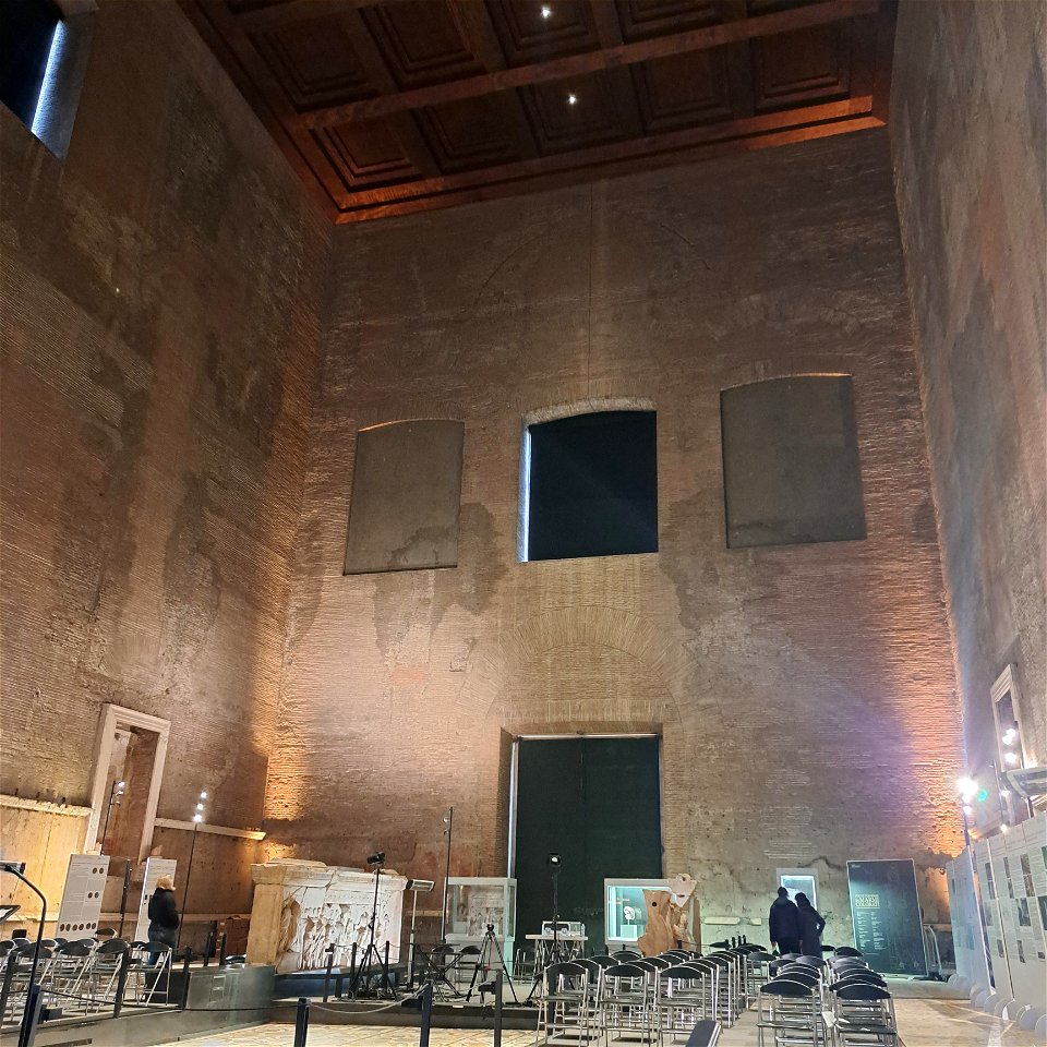 View of Front from inside Curia Iulia  Roman Forum Rome Italy