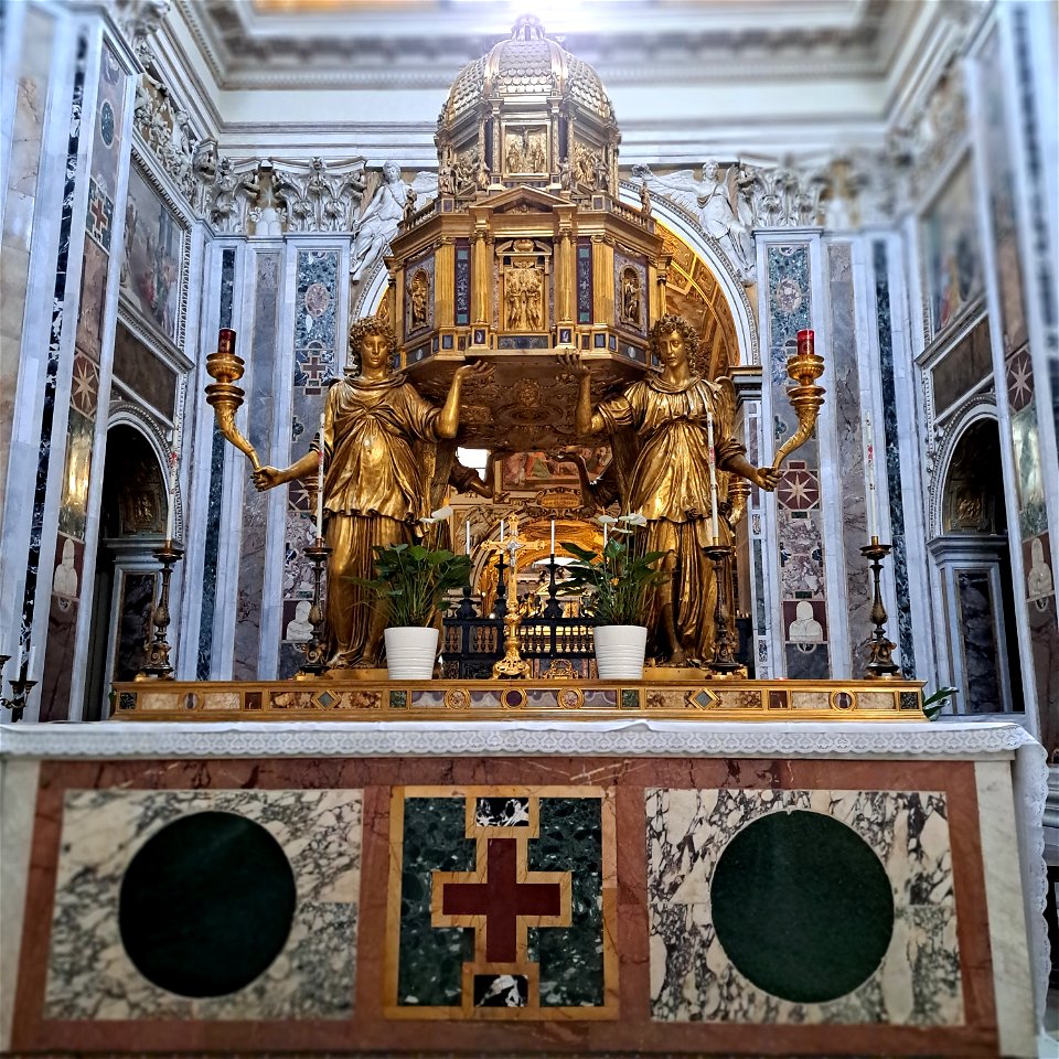 Altar in the Sistine Chapel of St. Mary Major Rome Italy