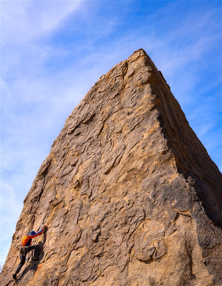 Climbing Shark Fin at the Alabama Hills