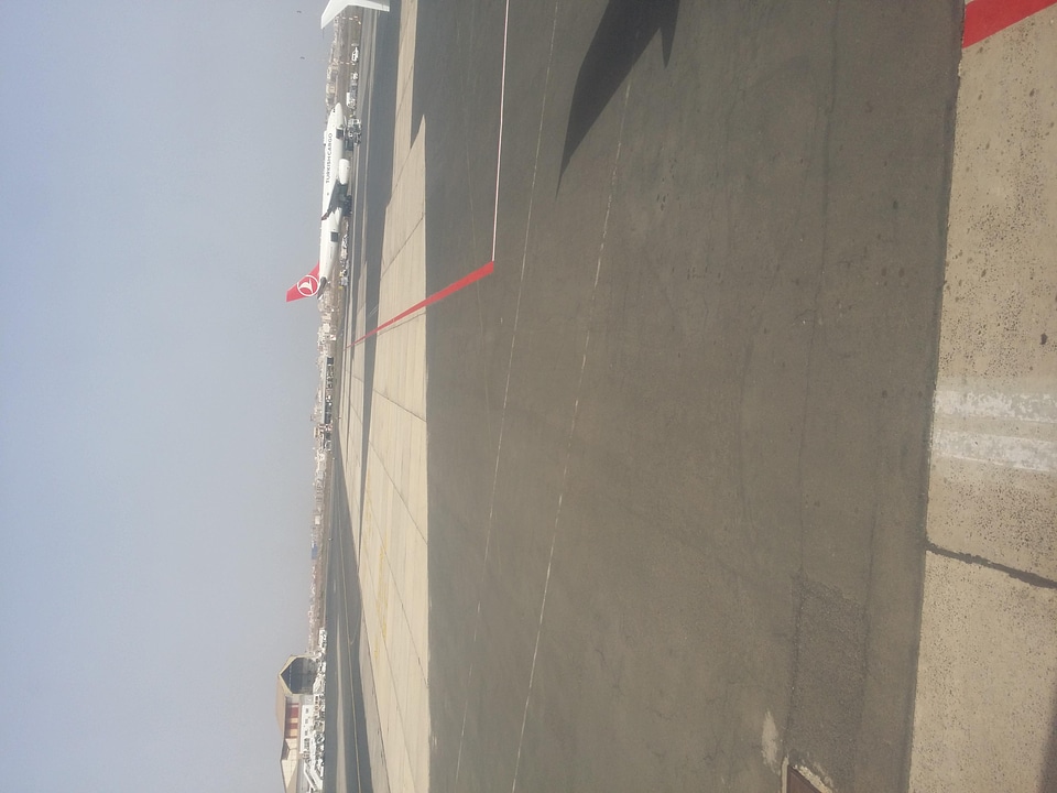 Airplane airpost runway
