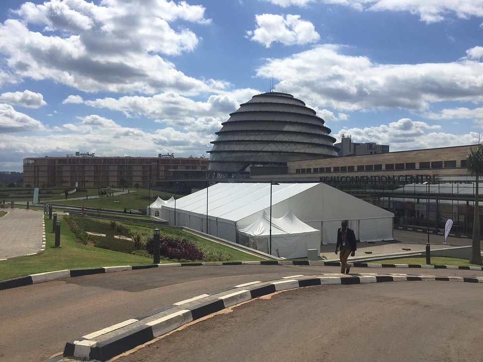 Kigali convention center KCC man