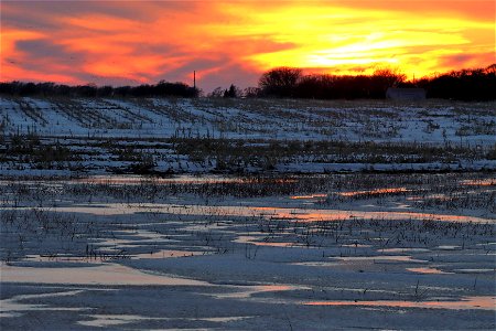 Early Spring Sunset Huron Wetland Management District