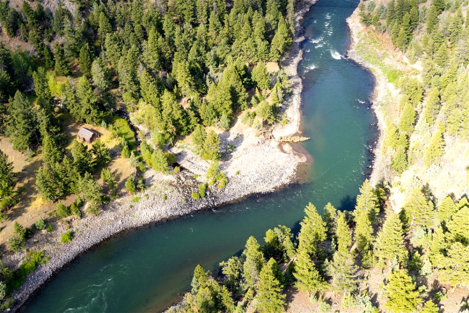 Yellowstone flood event 2022: Lower Blacktail Patrol Cabin washed away (September 1)(2)