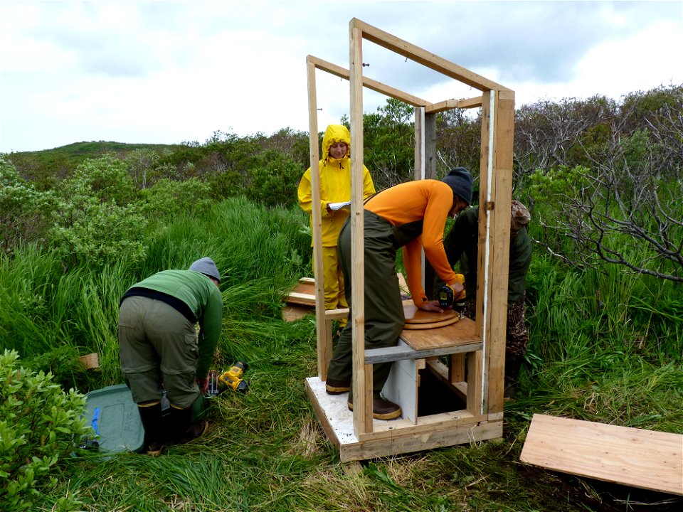 Building outhouse at Ugashik Narrows