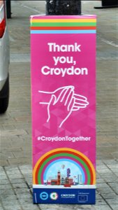 Sign in central Croydon