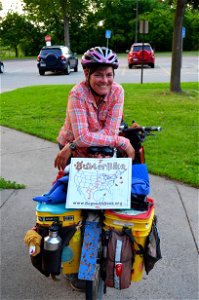 Bicycle adventurer follows migrating monarchs photo