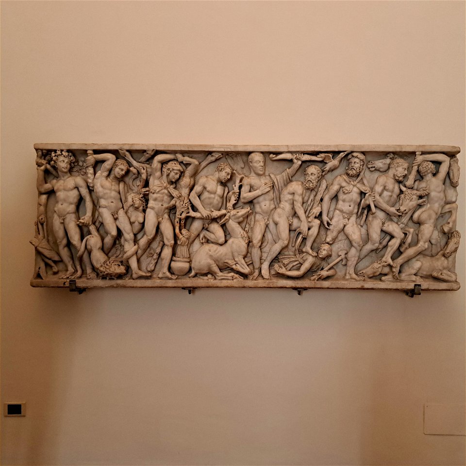 Trials of Hercules on Sarcophagus Palazzo Altemps Rome Italy