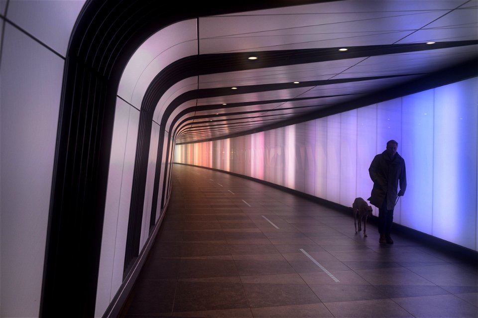 Light tunnel at King’s Cross Station