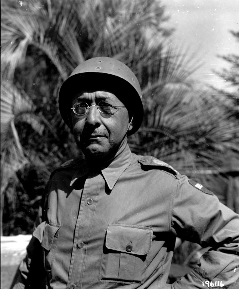 SC 196116 - Portrait of Maj. Gen. Mascaranhas De Moraes, CG, Brazilian Expeditionary Force, with the Fifth Army in Italy. 16 October, 1944.