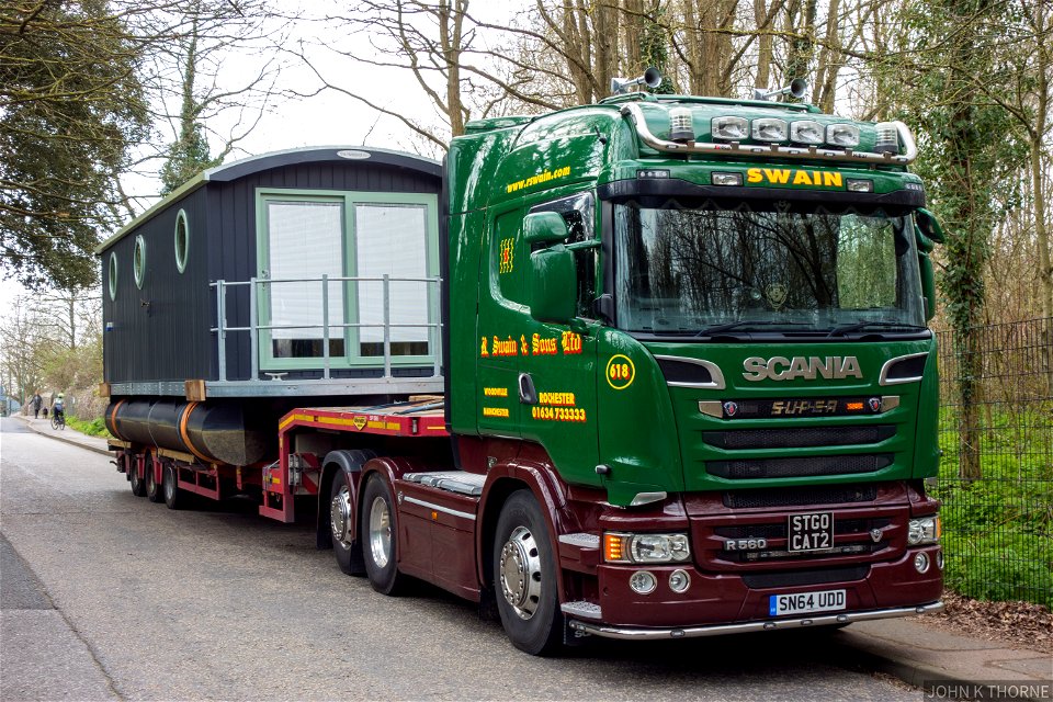 Delivering a River Pod http://www.theriverpodcompany.co.uk/ to the River Medway by road as Allington Lock closed for maintenance.