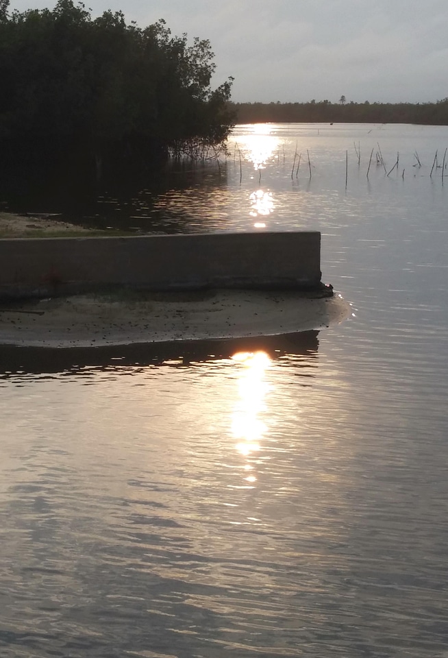 Sunset water lake