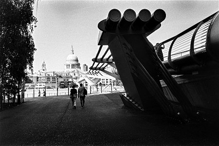 Millenium Bridge and St. Paul's Cathedral photo