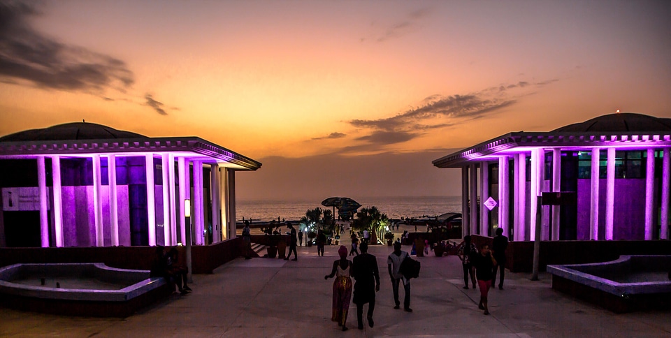 Place du souvenir Dakar sunset