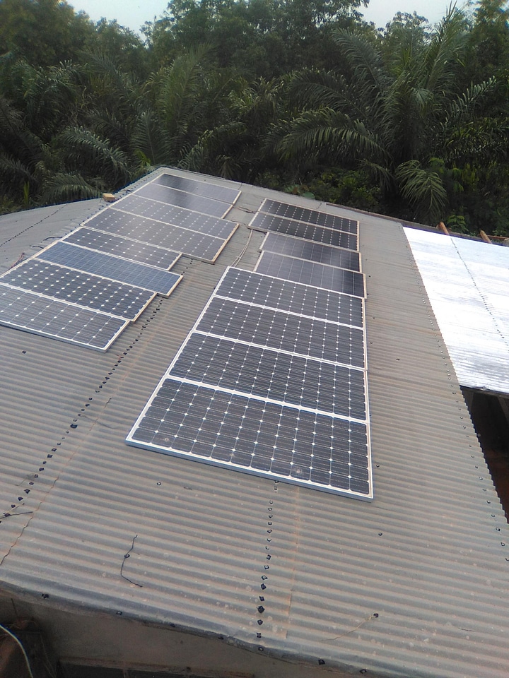 House roof solar panels