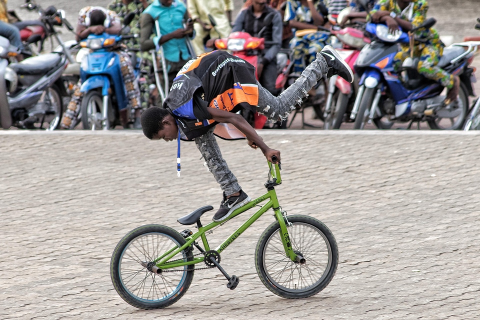 Boy people bike photo