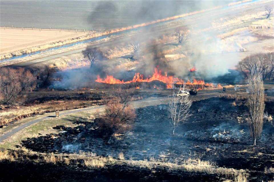 Prescribed burn at Modoc National Wildlife Refuge