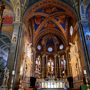 Gothic Nave Basilica di Santa maria Sopra Minerva Rome Italy