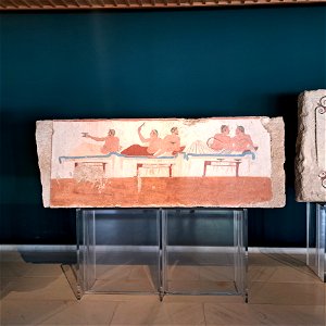 Tomb fresco Dionysus story Paestum Italy